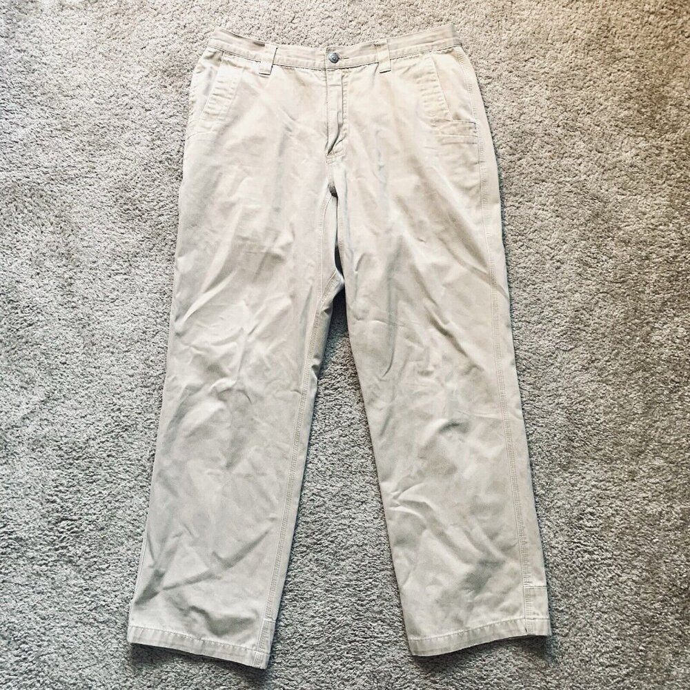 Mountain Khakis Men’s 36x31 Outdoors Hiking Beige  Pants 100% Cotton Durability